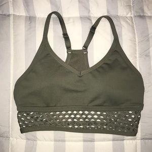 Army Green Victoria’s Secret PINK Sports Bra